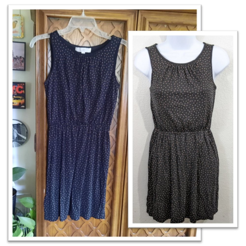 Ann Taylor LOFT Polkadot Sleeveless Skater Dress - Size XS Petite